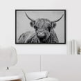 thumbnail image 3 of Wall26 Canvas Print Wall Art Black & White Shetland Cow Portrait Nature Wilderness Animals Photography Realism Modern Framed Art Decora Multicolor Rustic Artwork for Bedroom - 16"x24" Black, 3 of 5