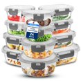 thumbnail image 1 of Juego de recipientes de vidrio para almacenamiento de alimentos SereneLife de 24 piezas, color gris, 1 of 7