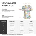 thumbnail image 4 of Uemuo Zebra Colourful Printed Women's Classic V-Neck T-Shirt - Soft, Breathable, Moisture-Wicking, Perfect for Casual, Office, Travel, and Everyday Wear-3X-Large, 4 of 5