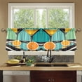 thumbnail image 4 of Yayeee Kitchen Curtains Tier Set of 2 Light Filtering 57"x24" Over Sink Window Panels, Orange Glasses, 4 of 7