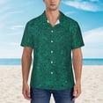 thumbnail image 2 of Xecao Teal Marble Print Hawaiian shirt - A Stylish Short-Sleeve Button-Down for Men, Perfect for Casual Beach and Tropical Outings.,XX-Large, 2 of 7