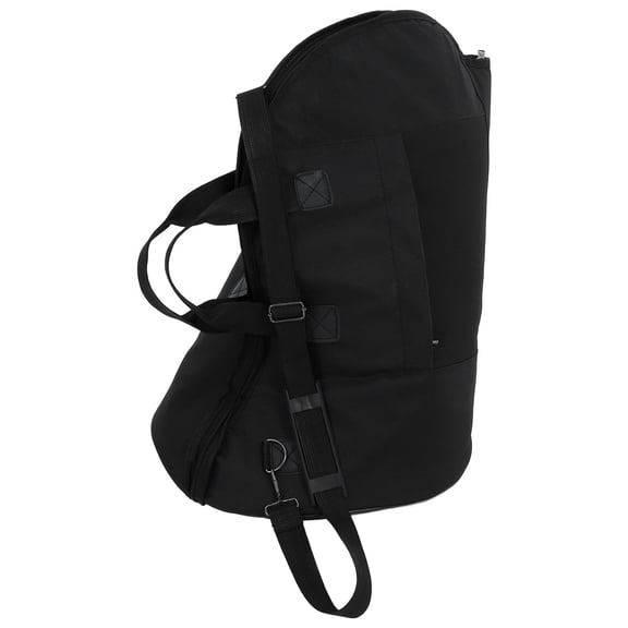 BESTYASH Lightweight French Horn Bag Black Oxford Cloth One Shoulder Strap Adjustable Length