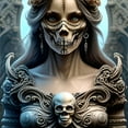 thumbnail image 2 of Lady of the Skulls - Canvas Wall Art, 2 of 7