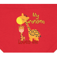 thumbnail image 3 of Inktastic My Grandma Loves Me Giraffe Baby Bandana Bib, 3 of 4