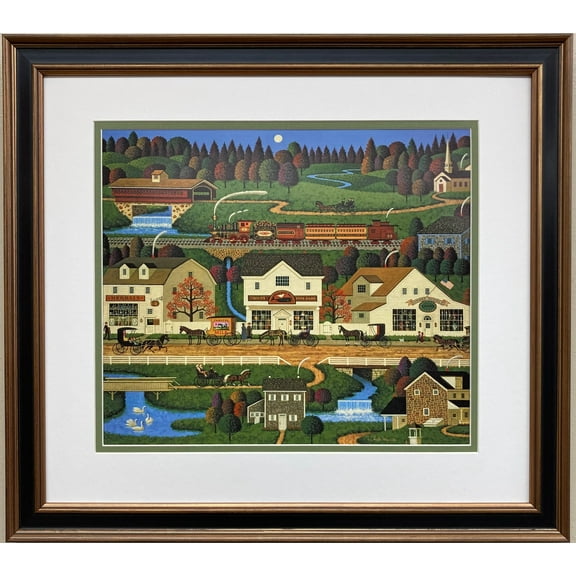 Charles Wysocki "Yankee Wink Hollow" Newly FRAMED Art Americana Rural Generic