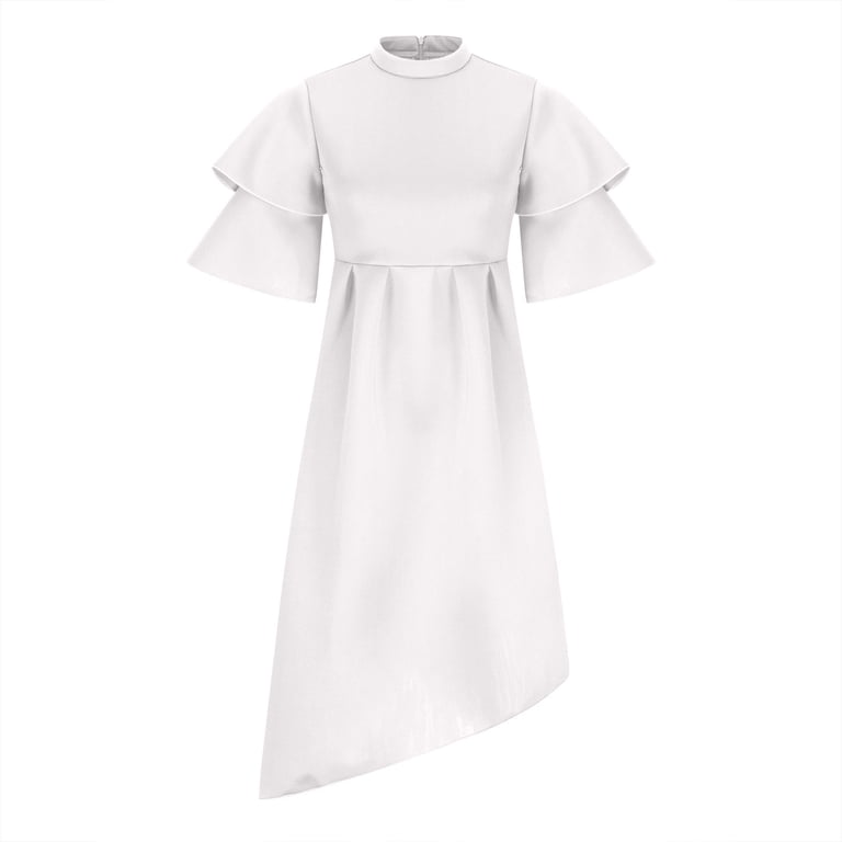 fit & flare long sleeve dress High neck long sleeve fit and flare maxi dress