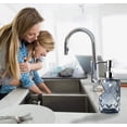 thumbnail image 4 of JASAI Diamond Design Glass Soap Dispenser with 304 Rust Proof Stainless Steel Soap Pump, 12 Ounce Kitchen Soap Dispenser for Bathroom, Hand Soap, Dish Soap (Grey) Grey, 4 of 8