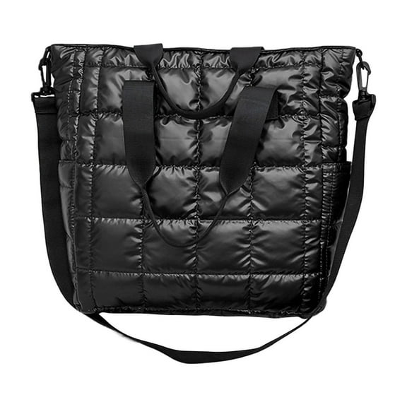 Modisza Crossbody Bags for Women Quilted Grid Puffy Tote Handbag Top Handle Shoulder Bag Small Purse