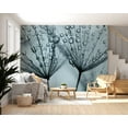 thumbnail image 3 of Tiptophomedecor Floral Wallpaper Wall Mural - Turquoise Dandelion, 3 of 6