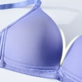 thumbnail image 4 of Bigersell Padded Bra New 2pc Ladies Seamless Comfortable No Underwire Thin Style Breathable Gathering Bra Woman Underwear Wireless Bra Style F-53 Purples S, 4 of 8