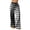 White, variant on SwiftWear Women's Plus Size Plaid Wide Leg Pants Loose Fit Lounge Pants with Drawstring Waist & Pockets Soft Stretch Casual Trousers