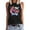 Black, variant on Black Women's Gradient Coconut Tree Tank Tops Summer Sleeveless V Neck Button down Shirt, Xxl