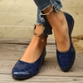 thumbnail image 2 of Wedge Dress Shoes for Women Ladies 2025 Spring Leather Pointed Toe Low Heel Ballet Flat Slip on Dressy Shoes, 2 of 9