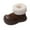 Coffee, variant on 6-10Y Girls Boys Snow Boots Winter Warm Fleece Lined Ankle Booties Steel Toe Non Slip Indoor Outdoor Walking Shoes Brown