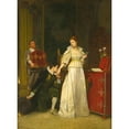 thumbnail image 2 of Florent Willems 11x14 Black Ornate Wood Framed Double Matted Museum Art Print Titled: The Suitor, 2 of 5