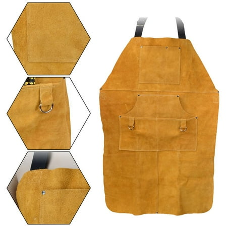 

Cow Leather Welder Aprons Welding Heat Insulation Protection Apron 60×90cm