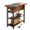 Berry Brown, variant on End Table with Charging Station, Flip Top Side Table with USB Ports and Outlets, Sofa Couch Table Bedside Table for Living Room Bedroom, Narrow Nightstand with Storage Shelves for Small Space