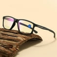 thumbnail image 5 of Men Blue Light Blocking Sports Black Reading Glasses 4.00 Ultra-light Two-tone Presbyopic Glasses Square Readers +4.00, 5 of 5