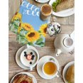 thumbnail image 4 of Sunflowers Kitchen Dish Towels for Drying Dishes Set of 2, Yellow Summer Botanical Elegant Flowers Waffle Weave Microfiber Hand Tea Bathroom Towels Quick Dry & Absorbent Towel 15.7x23.6, 4 of 7