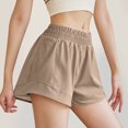 thumbnail image 4 of RYRJJ Running Shorts for Women Quick Dry Athletic Sports Shorts Lightweight Active Workout Gym Shorts with Liner(Khaki,M), 4 of 9
