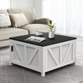 thumbnail image 7 of Farmhouse Square Storage Coffee Table with Hinged Lift Top for Living Room, 7 of 7