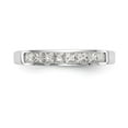 thumbnail image 4 of 14K White Gold Ring Band Wedding Diamond Square , Size 8, 4 of 7