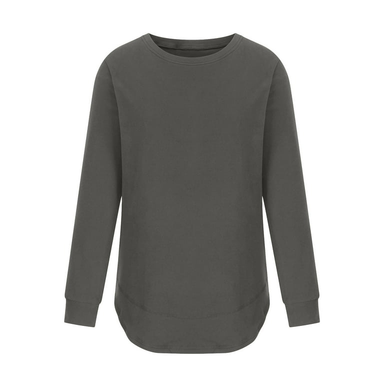 Womens Long Sleeve T Shirts Multi Pack Womens Crewneck Sweatshirt Pockets Oversized Fleece Long Sleeve Fall Tunic Tops Womens Sweatshirts No Hood Trendy Walmart