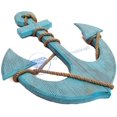 thumbnail image 2 of Wooden Wall Anchor - (16 Inches, Rustic Ocean Blue), 2 of 6