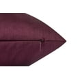 thumbnail image 2 of Pack of 2 Solid Faux Silk Square Decorative Pillow Covers/Shams with Zipper Closure - (20"x20", Plum), 2 of 2