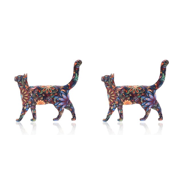sweethay Broches Gato de dibujos animados Acrílico Estilo vintage Pin de solapa Clips Ropa M2 M2 2Conjunto