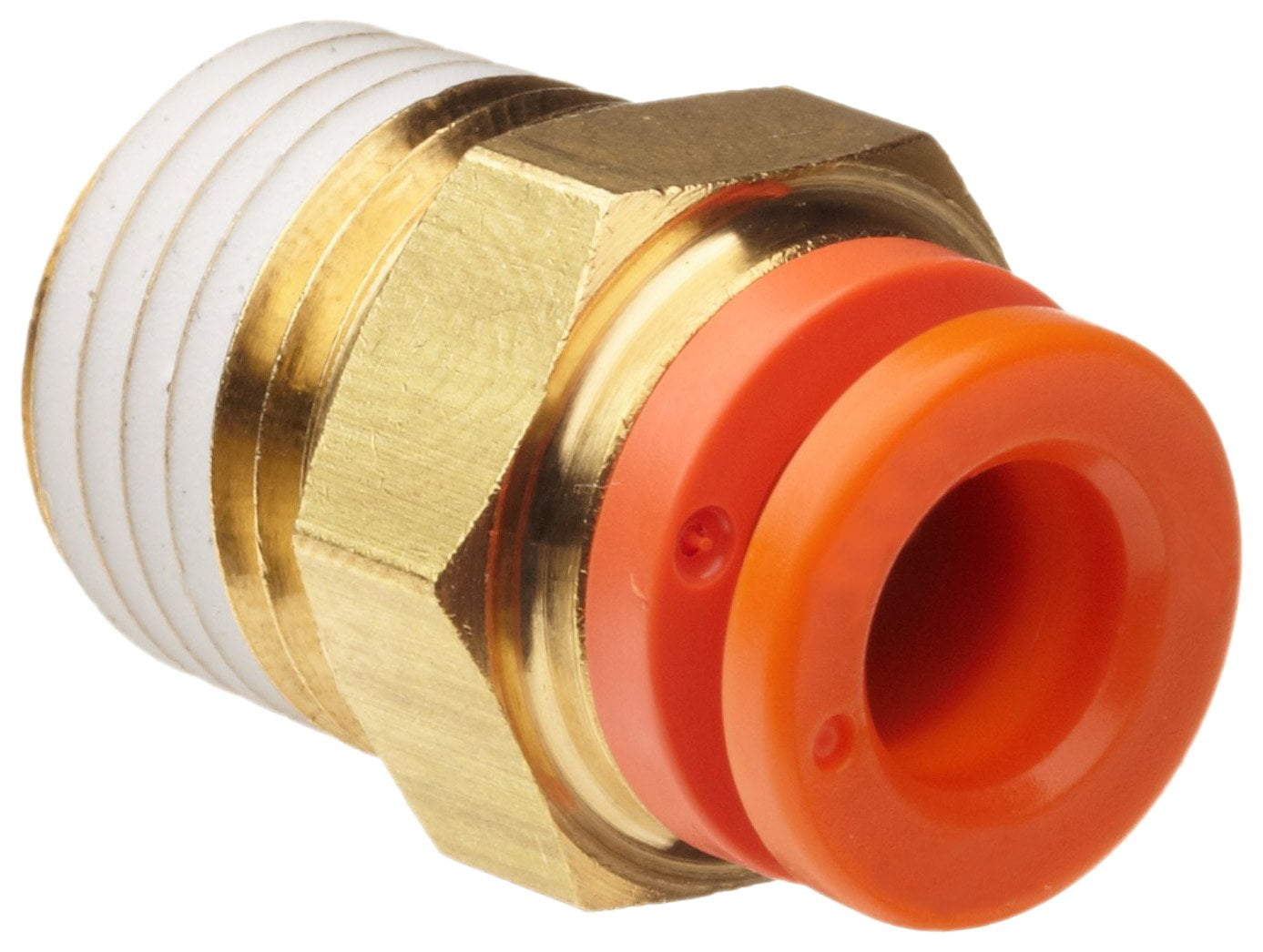 SMC 90-Degree 1/4" Male NPT x 1/4" OD Tube Push Connect Elbow Fitting 2-Pack 