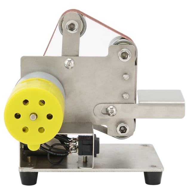 Mini Sanding Belt Machine,Mini Belt Sander Electric Woodworking Sharpener Grinder Handheld Sanding Belt Machine Reliable and Durable