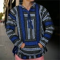thumbnail image 2 of Rggeeun Hoodies For Men Mexican Hoodie Hippie Surf Poncho Sweater Long Sleeve Stripe Pullover Fall Winter Relaxed Fit Sweatshirt Classic, 2 of 4