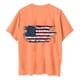 thumbnail image 5 of Camiseta de Cuello Redondo Impresa Delantera Y Trasera Del Día de la Independencia de las Mujeres, Tops Cortos Casuales para las Mujeres, 5 of 5
