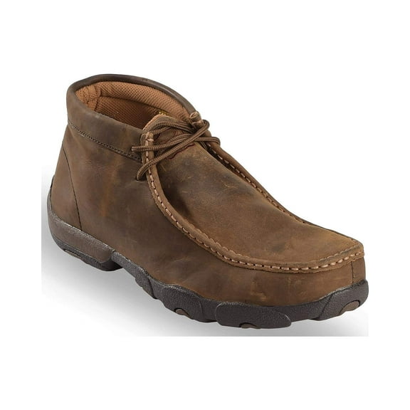 TWISTED X Adult Male Driving Moccasins, Color: Distressed Saddle, Size: 11.5, Width: W