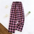 thumbnail image 5 of yillto Plaid Pant for Womens Lounge Loose Pajamas Pants Soft Drawstring Bottoms Casual Sleepwear, 5 of 7