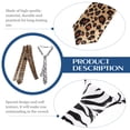 thumbnail image 2 of SHISUYAN 2PCS Zebra Leopard Pattern Necktie Premium Party Necktie Comfortable Necktie, 2 of 8