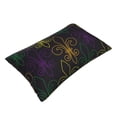 thumbnail image 3 of Naloa Mardi Gras Carnival Pillowcase, Throw Pillowcase, Wrinkle-Free, Stain-Resistant with Hidden Zipper for Bedroom Sofa - 20"x30", 3 of 9