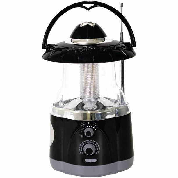Northpoint Black 12LED Lantern with 4LED Flashlight and AM/FM Radio