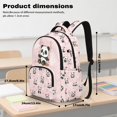 thumbnail image 7 of DISNIMO Panda Flower Printed Kids School Backpack for Girls 17" Lightweight Backpack with Padded Straps and Front Zipper Pocket for Elementary Middle Students Back to School Gifts, 7 of 7