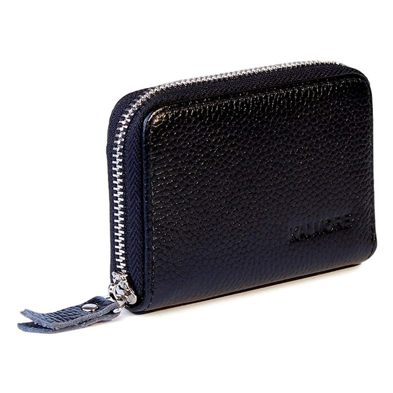 Return to Tiffany Zip Card Case in Black Leather