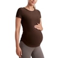 thumbnail image 1 of Remera CRZ YOGA Cloudweight Maternidad Café Marrón Mediana, 1 of 4