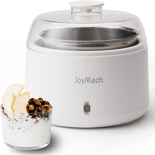 JoyMech Compact Yogurt Maker - Greek Yogurt Maker Machine with Constant Temperature Control, 1 Quart Stainless Steel Container, Ideal for Making Homemade Organic Yogurt, Natto and Kefir