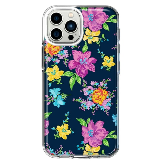 Mundaze - Case for Apple iPhone 11 Pro Slim Shockproof Hard Shell Soft TPU Heavy Duty Protective Phone Cover - Vintage Blossom Flowers