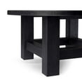 thumbnail image 5 of Maven Lane Marco Round Wooden Coffee Table Rustic Furniture, Aged Black, 5 of 6
