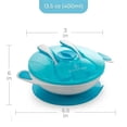 thumbnail image 6 of Primo Passi Baby Suction Bowl Feeding Set with Spoon, Fork & Lid, Blue, 6 of 8