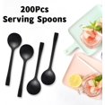 thumbnail image 4 of LIOUCBD 200Pcs Black Plastic Serving Spoons, LIOUCBD Disposable Soup Spoon, Heavy Weight Plastic Utensils Cutlery Set for Weddings Catering Buffets Parties Events Christmas Halloween Party, 4 of 7