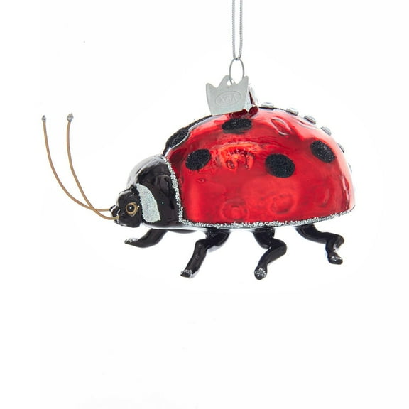 Kurt Adler Red and Black Ladybug Christmas Ornament
