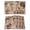 Brown Tan, variant on Sweet Home Placemats Set of 4, Western Stars Bird Houses White Wood Plank Placemats for Dining Table, Place Mats for Kitchen Tabletop, Waterproof Wipeable Dining Table Mats Set