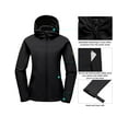 thumbnail image 5 of Little Donkey Andy Women's Softshell Jacket Hooded Windproof Fleece Lined Jackets, Water Repellent and Lightweight Black S, 5 of 7